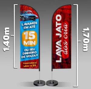 Wind Banner | Modelo Faca | 170x47cm  170x47cm    