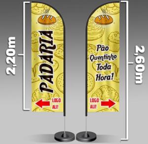 Wind Banner | Modelo Faca | 260x70cm  260x70cm    